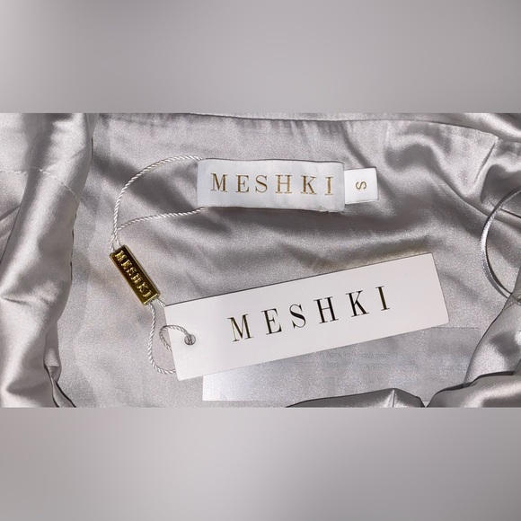 Meshki Lilliana Textured Metallic One Shoulder Peekaboo Mini Dress - Picture 5 of 5